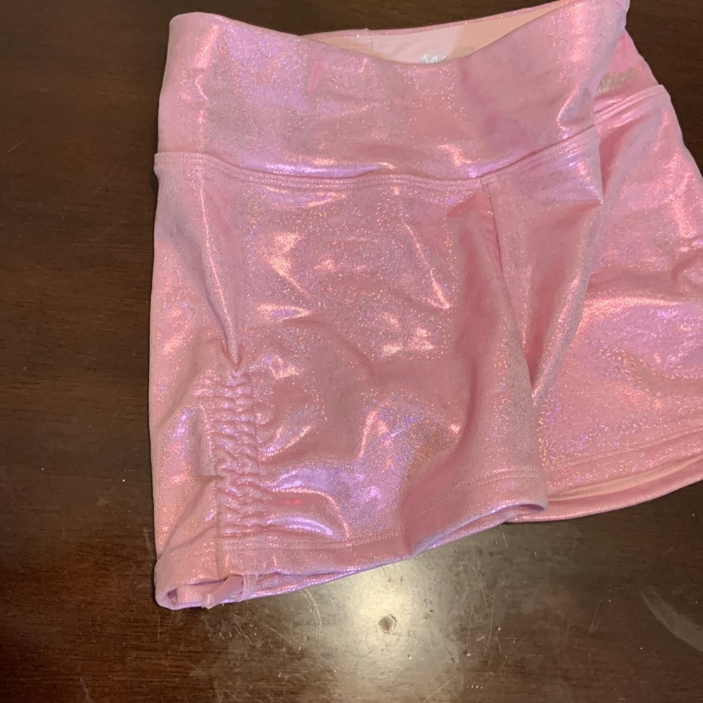 JUSTICE GLITER PINK BIKERS (GIRLS) NWT - Picture 6 of 11